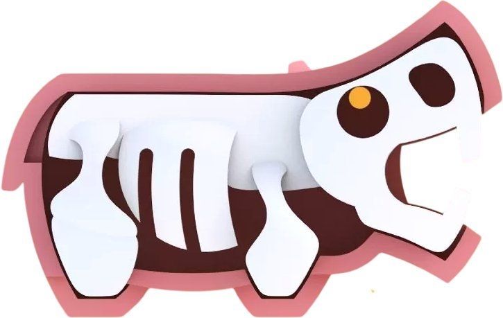 Магнитный конструктор Halftoys Animal Бегемот HAS005
