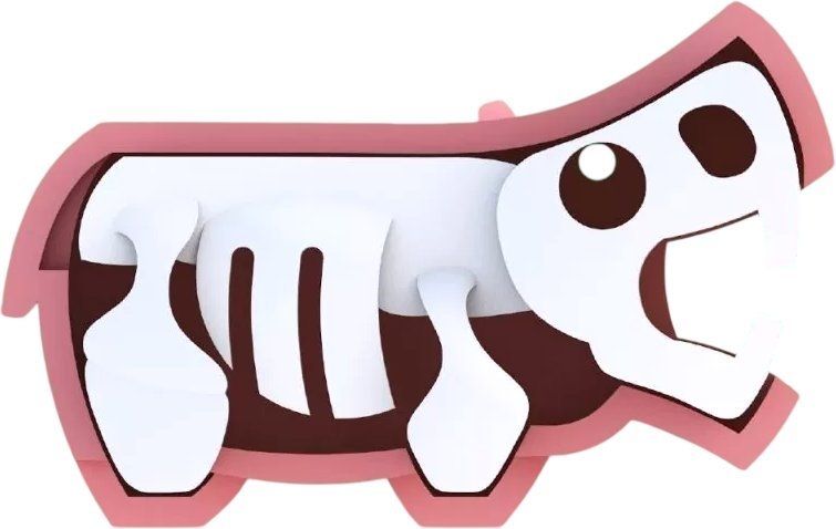 Магнитный конструктор Halftoys Animal Бегемот с диорамой HA005