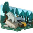 Магнитный конструктор Halftoys Animal Волк с диорамой HA007