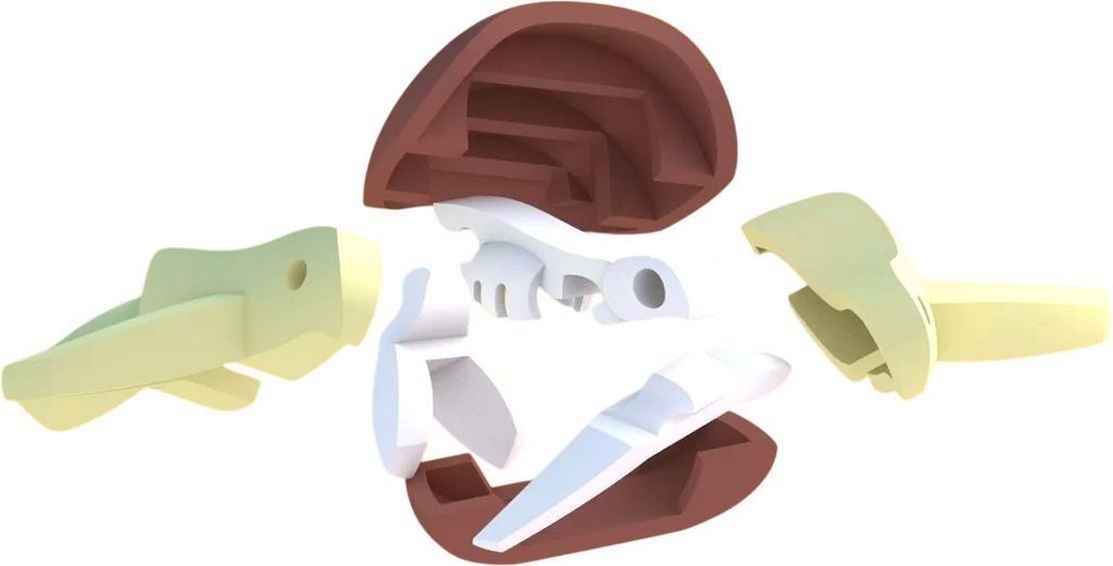 Магнитный конструктор Halftoys Ocean Зеленая черепаха HOS003