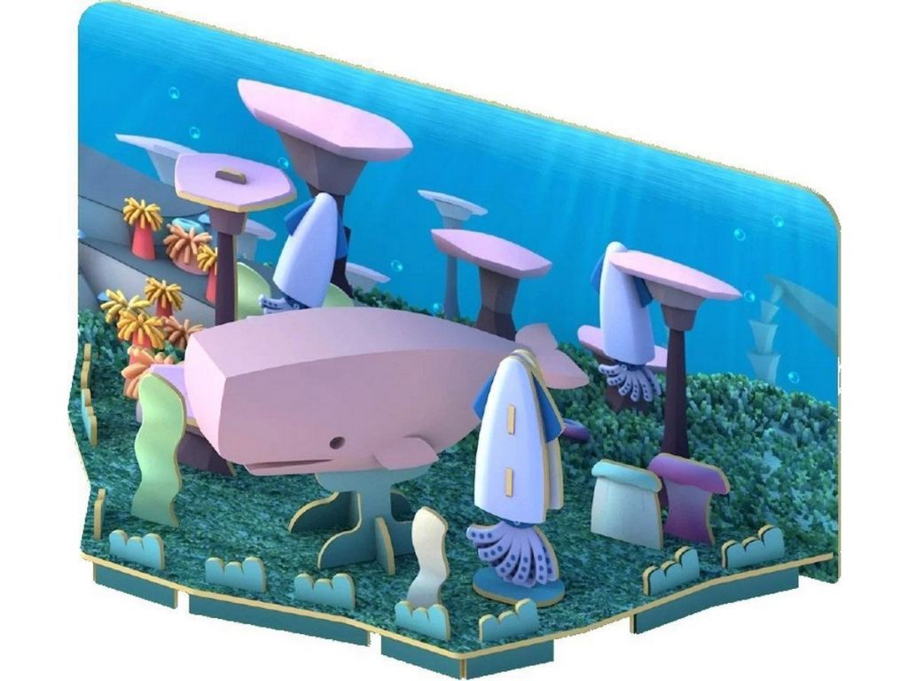 Магнитный конструктор Halftoys Ocean Кашалот с диорамой HO005