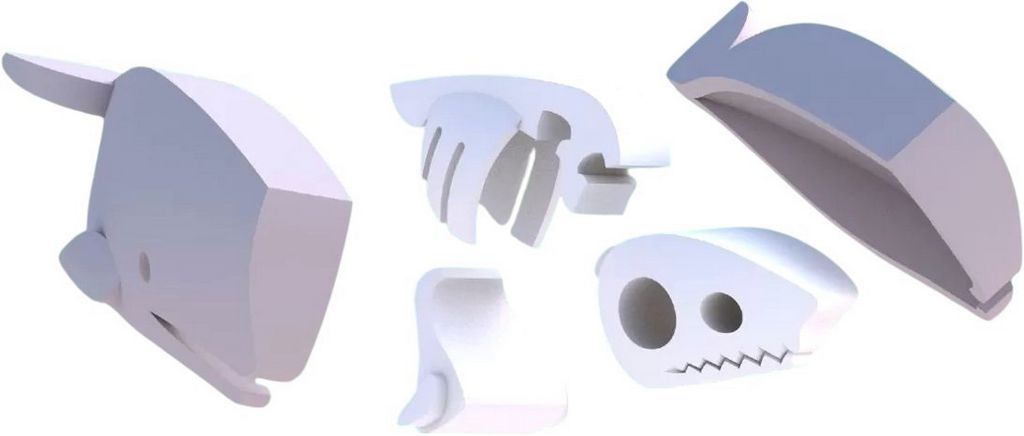 Магнитный конструктор Halftoys Ocean Кашалот с диорамой HO005