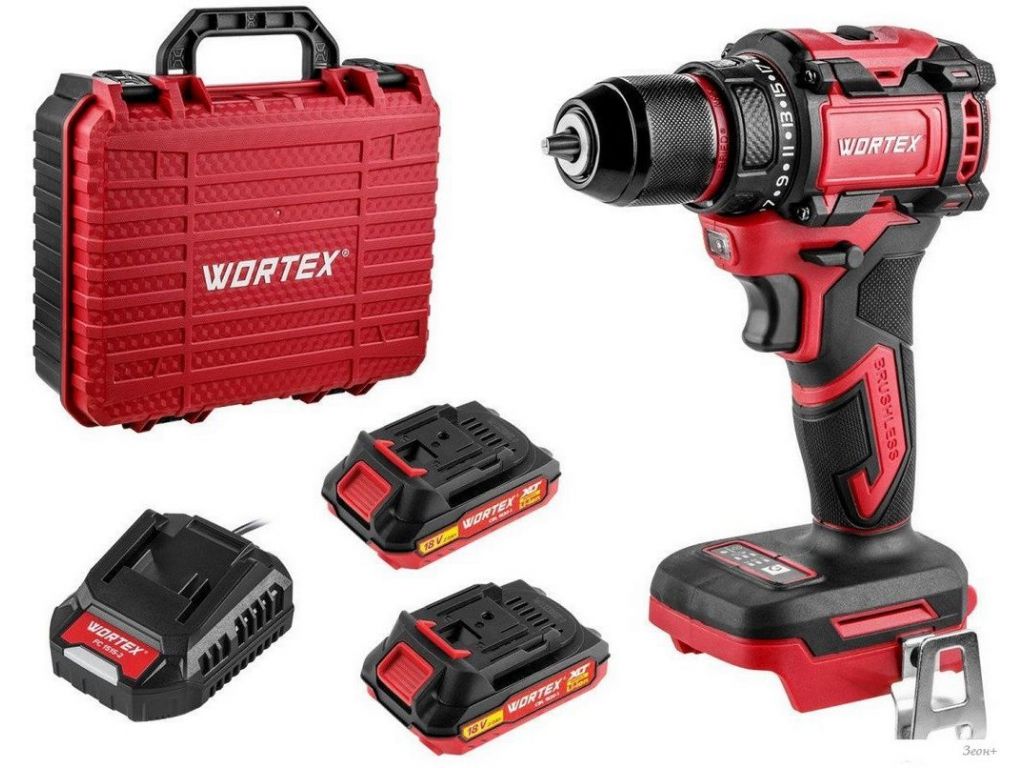 Дрель-шуруповерт Wortex BD 2025 DLi 1329837 (с 2-мя АКБ, кейс)