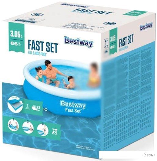 Надувной бассейн Bestway Fast Set 57456 (305х66)