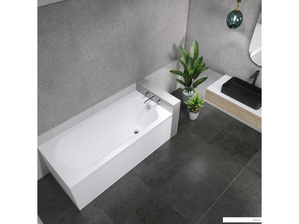 Ванна Lauter Haven 170x75 21202007 (с ножками, лицевым и торцевым экраном)