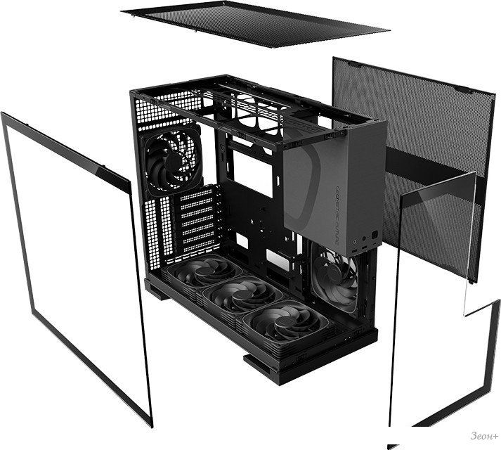 Корпус Geometric Future Model 5 5FAN (черный/серый)