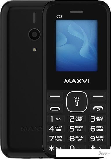 Кнопочный телефон Maxvi C27 (черный)