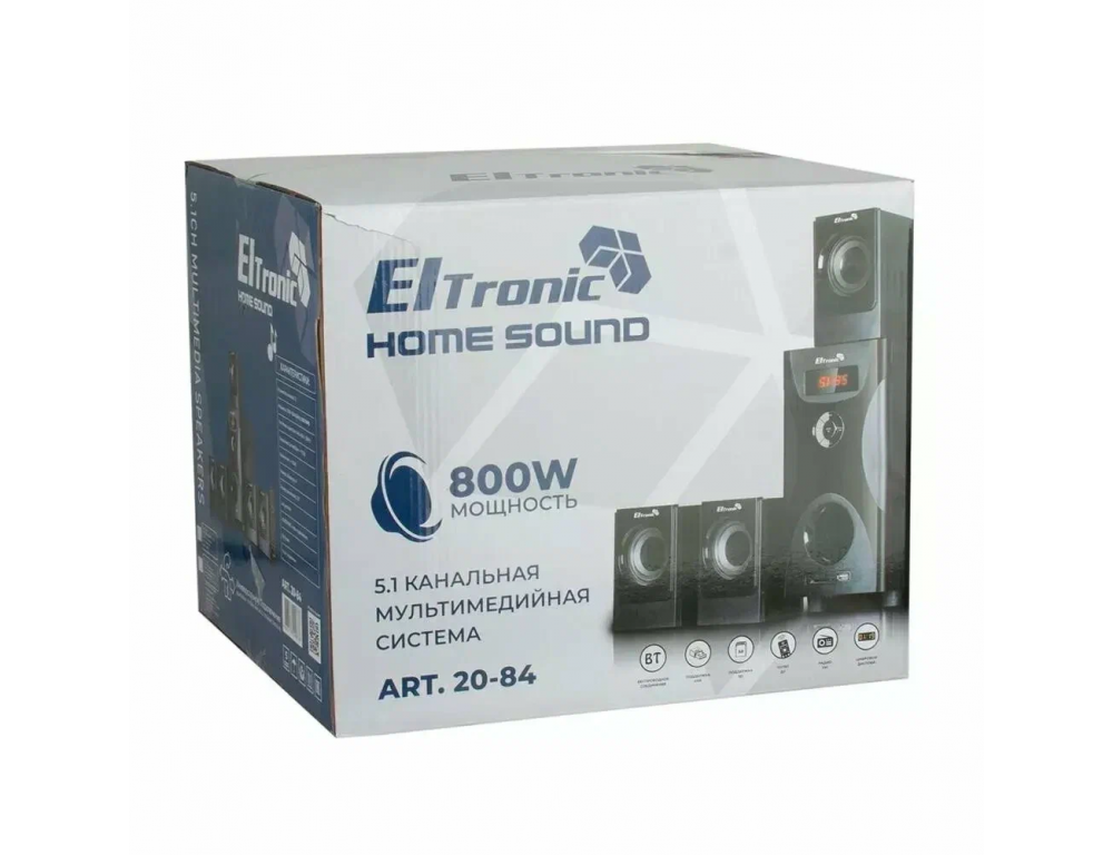 Акустическая система Eltronic 20-84 Home sound 80Вт черный