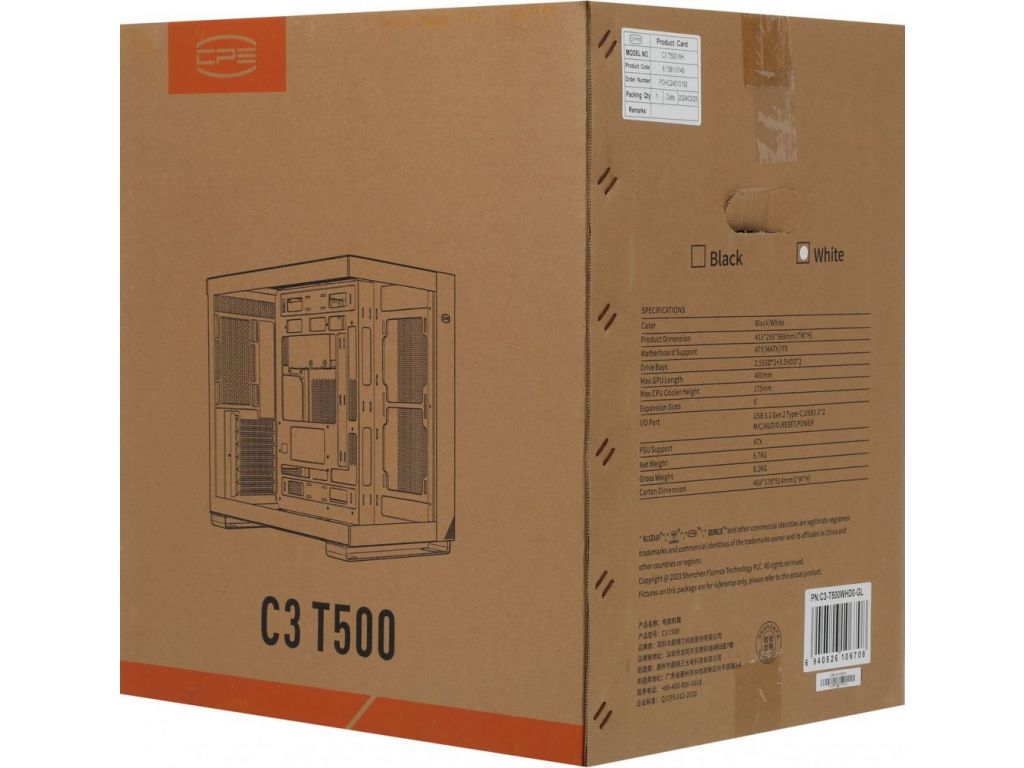 Корпус PCCooler C3 T500 (белый)
