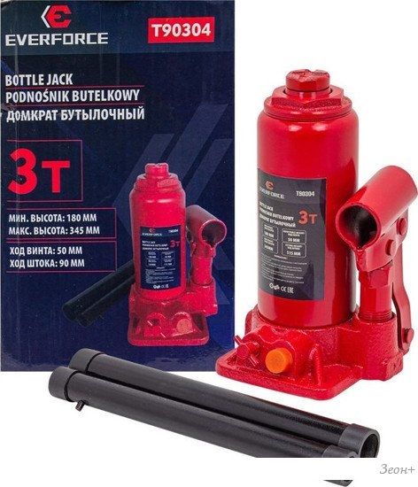Бутылочный домкрат Everforce EF-T90304 3т