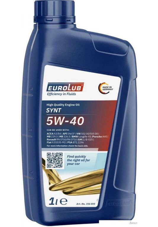Моторное масло EUROLUB Synt 5W-40 1л
