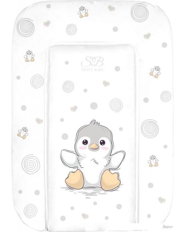 Пеленальный матрас Sweet Baby Pinguino New Grigio 48x71 (пингвин серый)