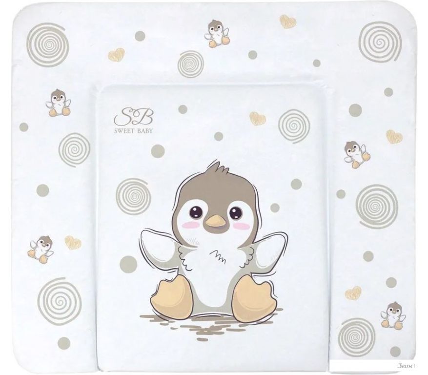 Пеленальный матрас Sweet Baby Pinguino New Crema 80x71 (пингвин бежевый)