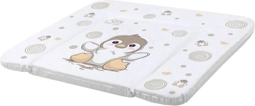 Пеленальный матрас Sweet Baby Pinguino New Crema 80x71 (пингвин бежевый)