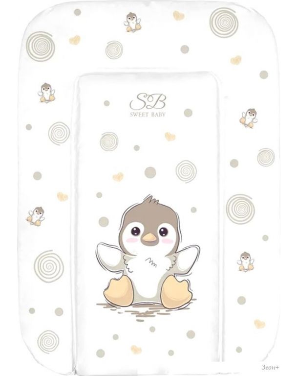 Пеленальный матрас Sweet Baby Pinguino New Crema 48x71 (пингвин бежевый)