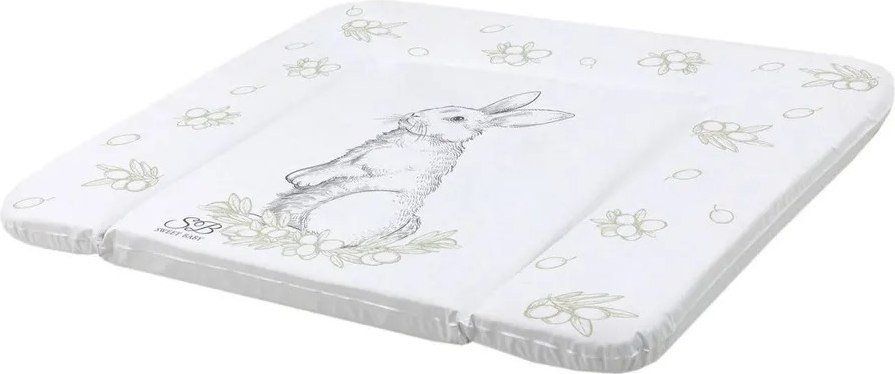 Пеленальный матрас Sweet Baby Foresta Magica Grigio Oliva 80x71 (заяц серый/оливковый)