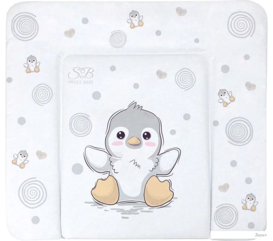 Пеленальный матрас Sweet Baby Pinguino New Grigio 80x71 (пингвин серый)