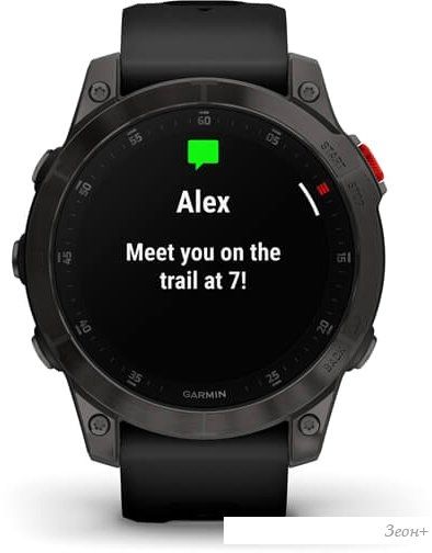 Умные часы Garmin Epix Sapphire Gen 2 (черный титан/черный)