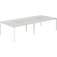 Офисный стол Norden 320х143.8х75 SG.256.SH.44.WH (белый/серый бархат)