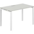 Офисный стол Norden 120х70х75 SG.204.SH.63.WH (белый/серый бархат)