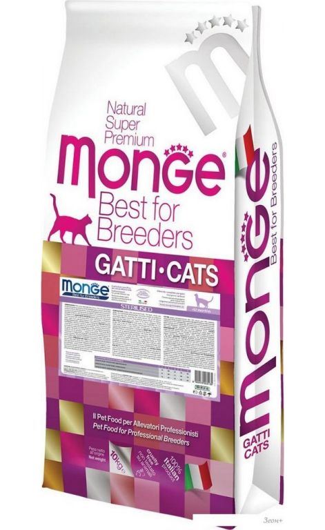 Сухой корм для кошек Monge PFB Cat Daily Line Sterilised с курицей (10кг)