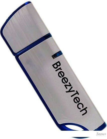 USB Flash BreezyTech U012 64GB (серебристый/синий)