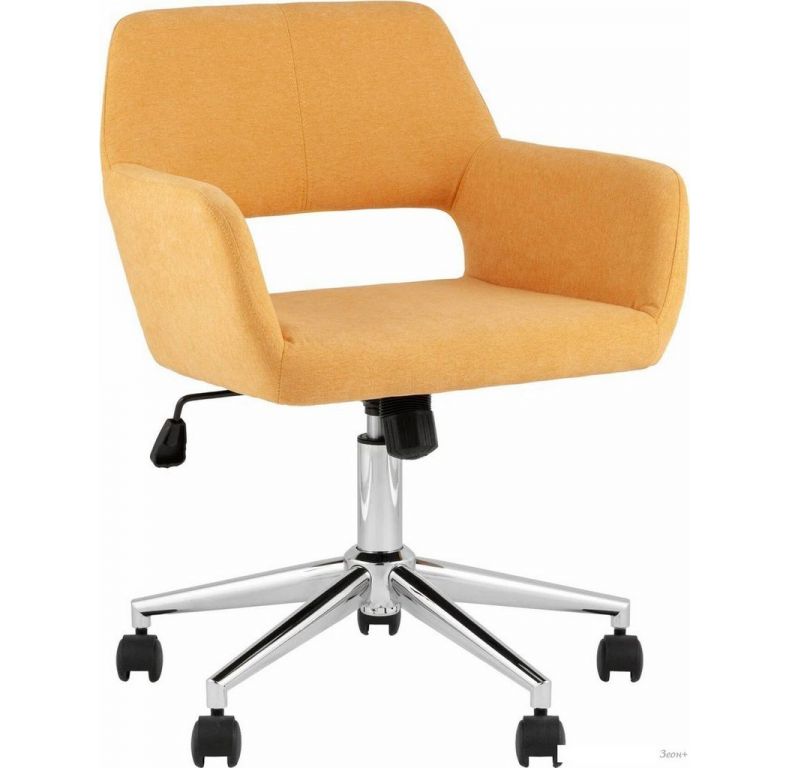 Офисное кресло Stool Group Ross Chrome 50-7 (рогожка, желтый)
