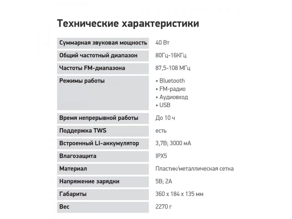 Беспроводная колонка Digma D-PS1531