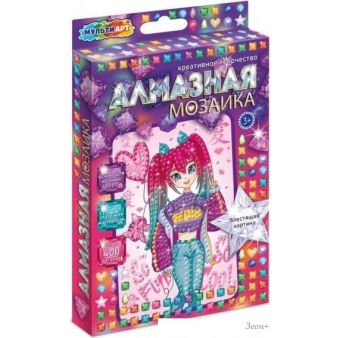 Алмазная мозаика MultiArt Аниме девочка AM10X15-ANIM
