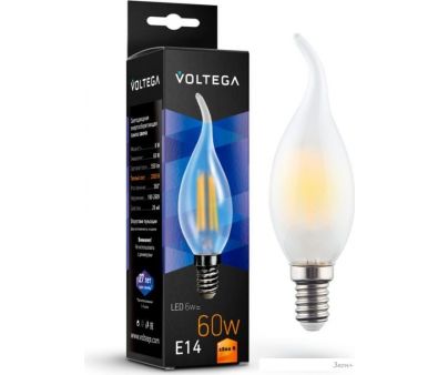   Voltega Crystal Candle wind matt 6W 2800K E14 7025