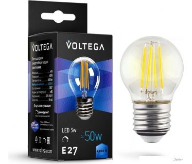   Voltega Crystal Globe 5W 4000K E27 DIM 8467