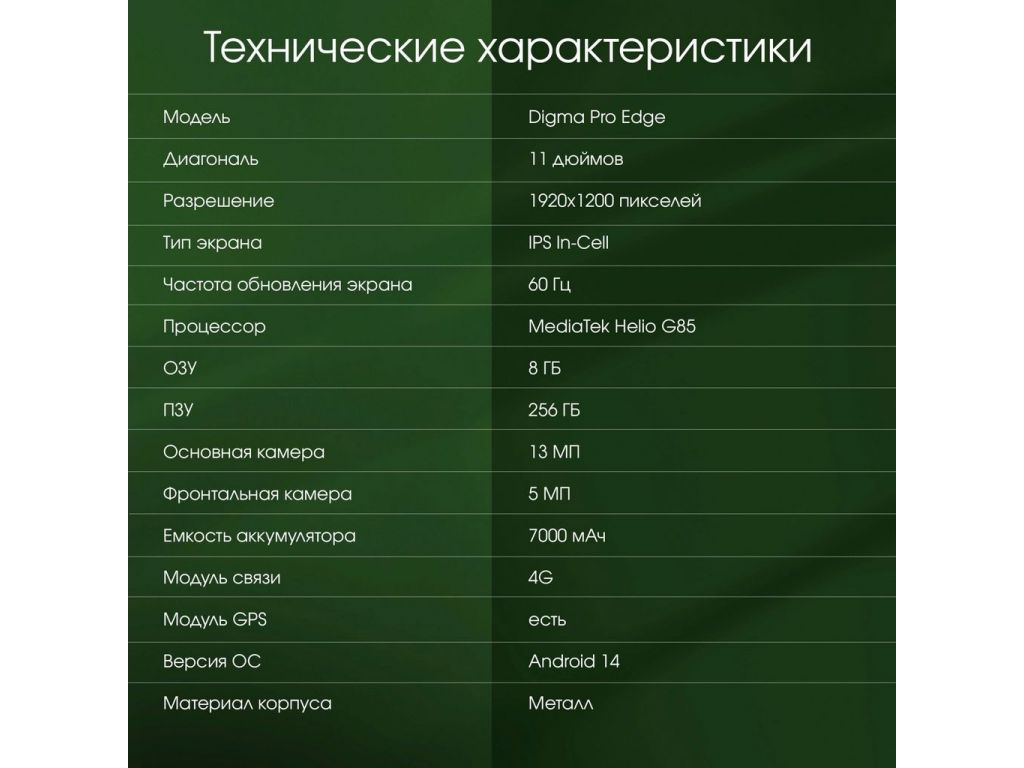 Планшет Digma Pro Edge 4G 8GB/256GB (синий)