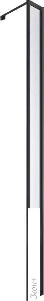 Душевая стенка BelBagno LUCE-20-FIX-C-NERO