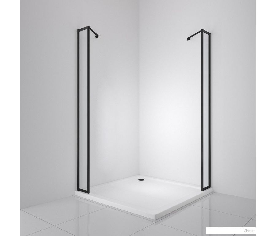 Душевая стенка BelBagno LUCE-20-FIX-C-NERO