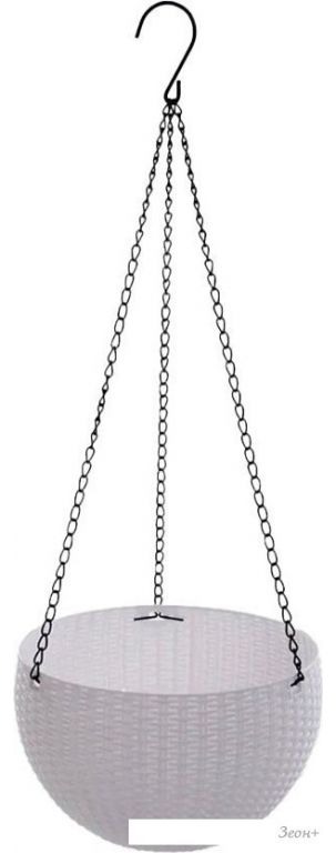 Кашпо Botanica Rattan (26x16см, белый)