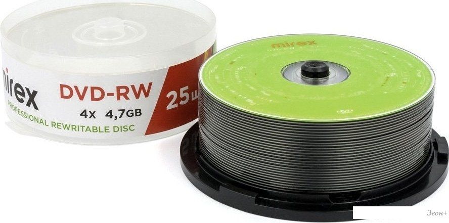 DVD-RW диск Mirex 4.7Gb 4x UL130032A4M (25 шт.)
