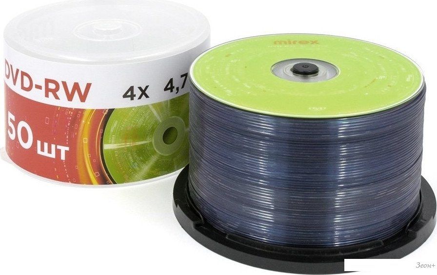 DVD-RW диск Mirex 4.7Gb 4x UL130032A4B (50 шт.)