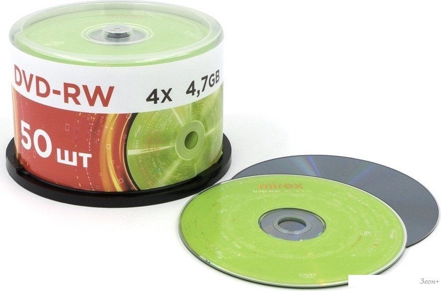 DVD-RW диск Mirex 4.7Gb 4x UL130032A4B (50 шт.)