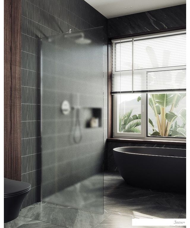 Душевая стенка MaybahGlass 89x195 MGD-690-4ш (сатин стекло/хром глянцевый)
