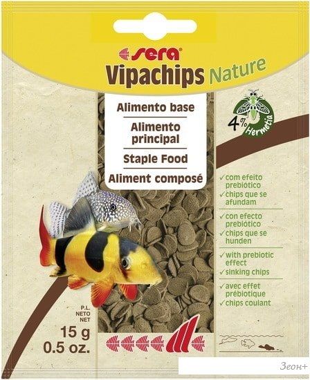 Сухой корм Sera Vipachips Nature 15 г