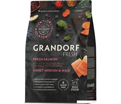     Grandorf Adult Medium&Maxi Breeds Fresh Salmon&Sweet Potato 10 
