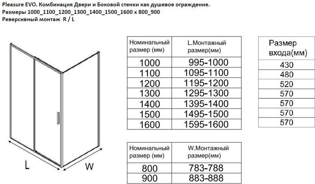 Душевой уголок Aquanet Pleasure Evo 130 AE65-130x100-BT (черный анодированный)
