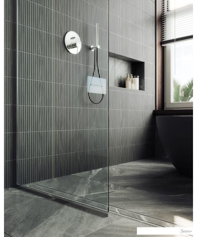Душевая стенка MaybahGlass 195x89 MGD-689-5у (прозрачное стекло/хром матовый)