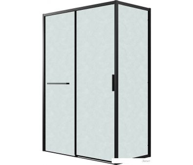 Душевой уголок Grossman Style 120x90x195 120.K33.05.1290.21.02 (черный матовый/стекло шиншилла)