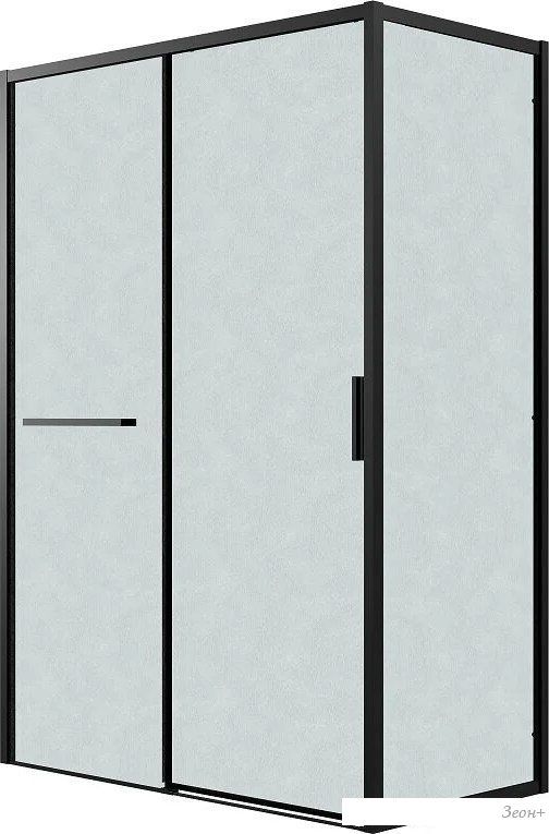 Душевой уголок Grossman Style 130x80x195 120.K33.05.1380.21.02 (черный матовый/стекло шиншилла)