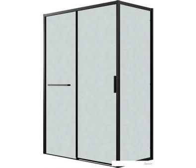 Душевой уголок Grossman Style 130x80x195 120.K33.05.1380.21.02 (черный матовый/стекло шиншилла)