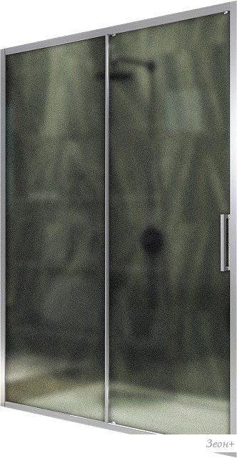 Душевая дверь MaybahGlass 195x120 MGD-1280-5 (сатин стекло/хром матовый)