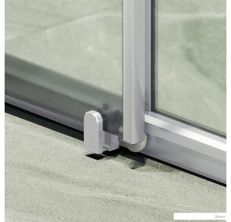 Душевая дверь MaybahGlass 195x120 MGD-1280-5 (сатин стекло/хром матовый)