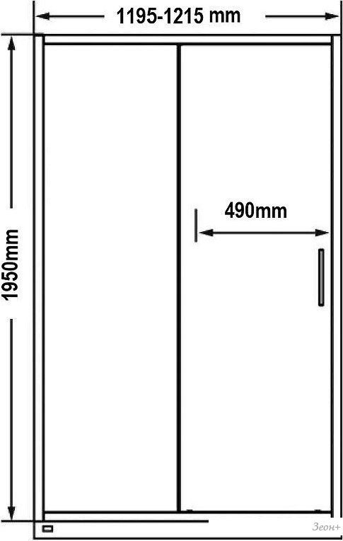 Душевая дверь MaybahGlass 195x120 MGD-1541-6 (бронза стекло/черный)