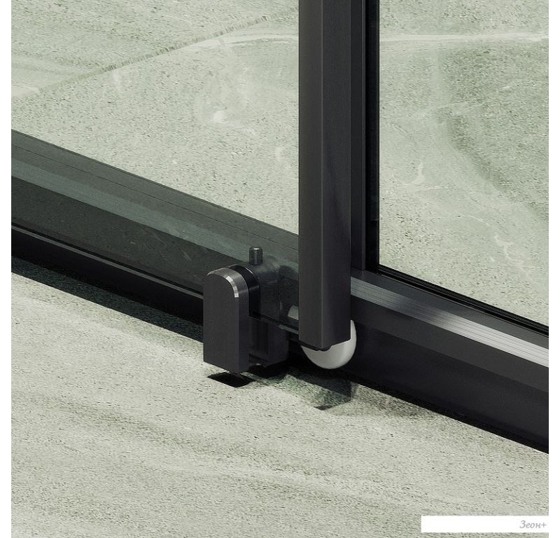 Душевая дверь MaybahGlass 195x150 MGD-1277-6 (бесцветный/черный)